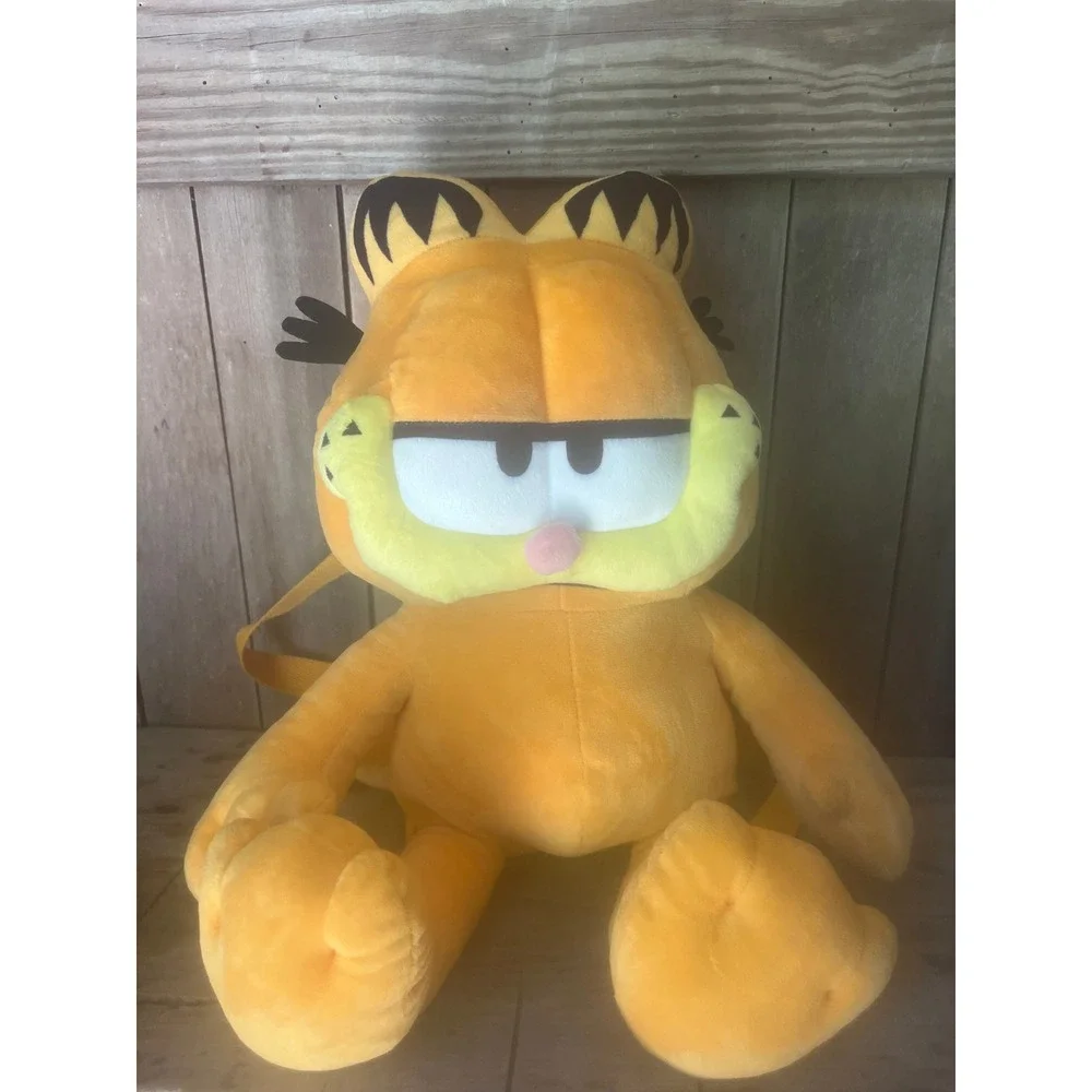 Garfield‎ Plush Backpack Orange Tabby Cat Stuffed Animal Bag Adjustable Straps